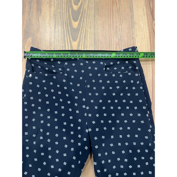 RLX Ralph Lauren Women's Navy Geometric Print Stretch Golf Pants Size 8 - Picture 7 of 13